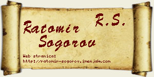 Ratomir Šogorov vizit kartica